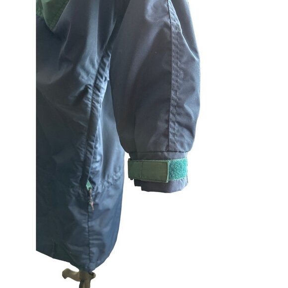 Columbia Coat Anorak Blue Winter Parka Blue Green 3/4 Button VINTAGE Size Large - Picture 7 of 14